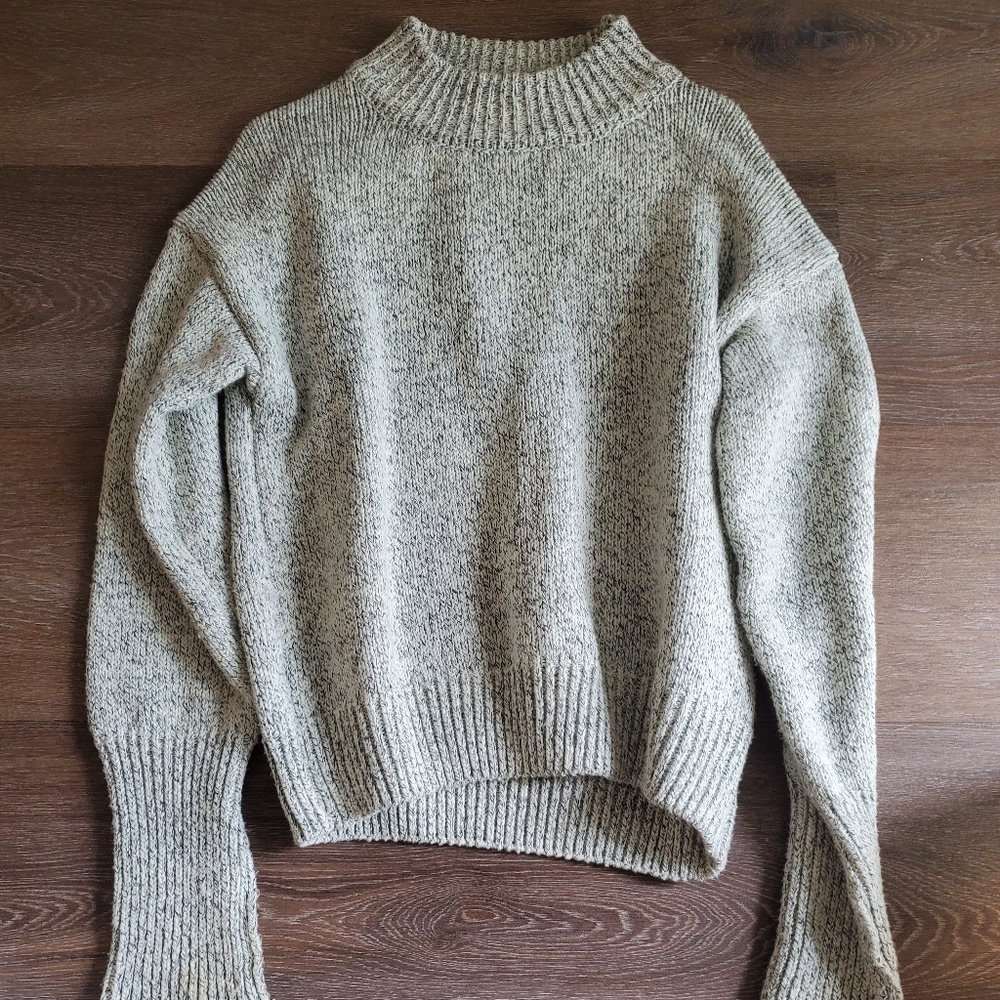 Chunky Thick Knit Marled Heather Turtleneck